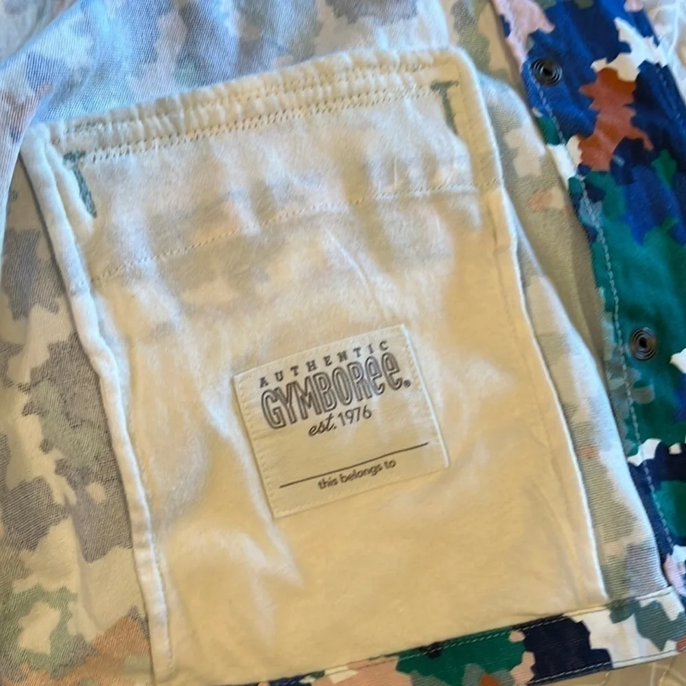 Digital Camo Print Hooded Jacket Blue, Green, Pumpkin White Girl SZ XL‌‌‌‌‌‌